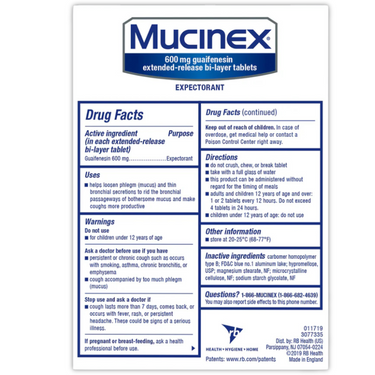 Mucinex Extended-Release Bi-Layer Tablets